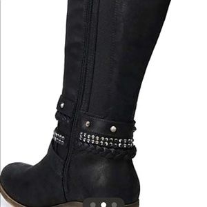 Knee high biker boots size 8.5 WC & 9 WC